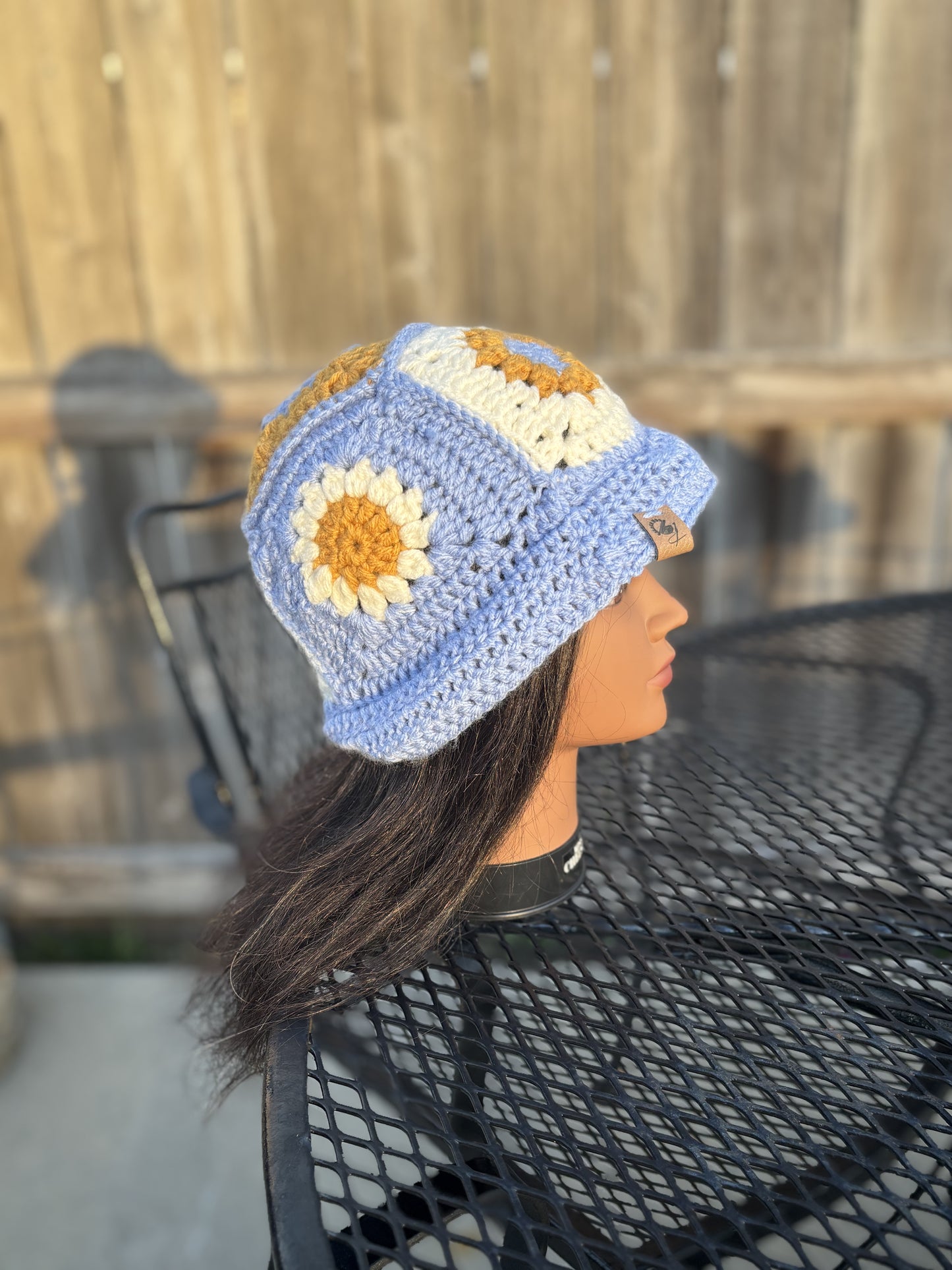 Daisy Granny Square Hat
