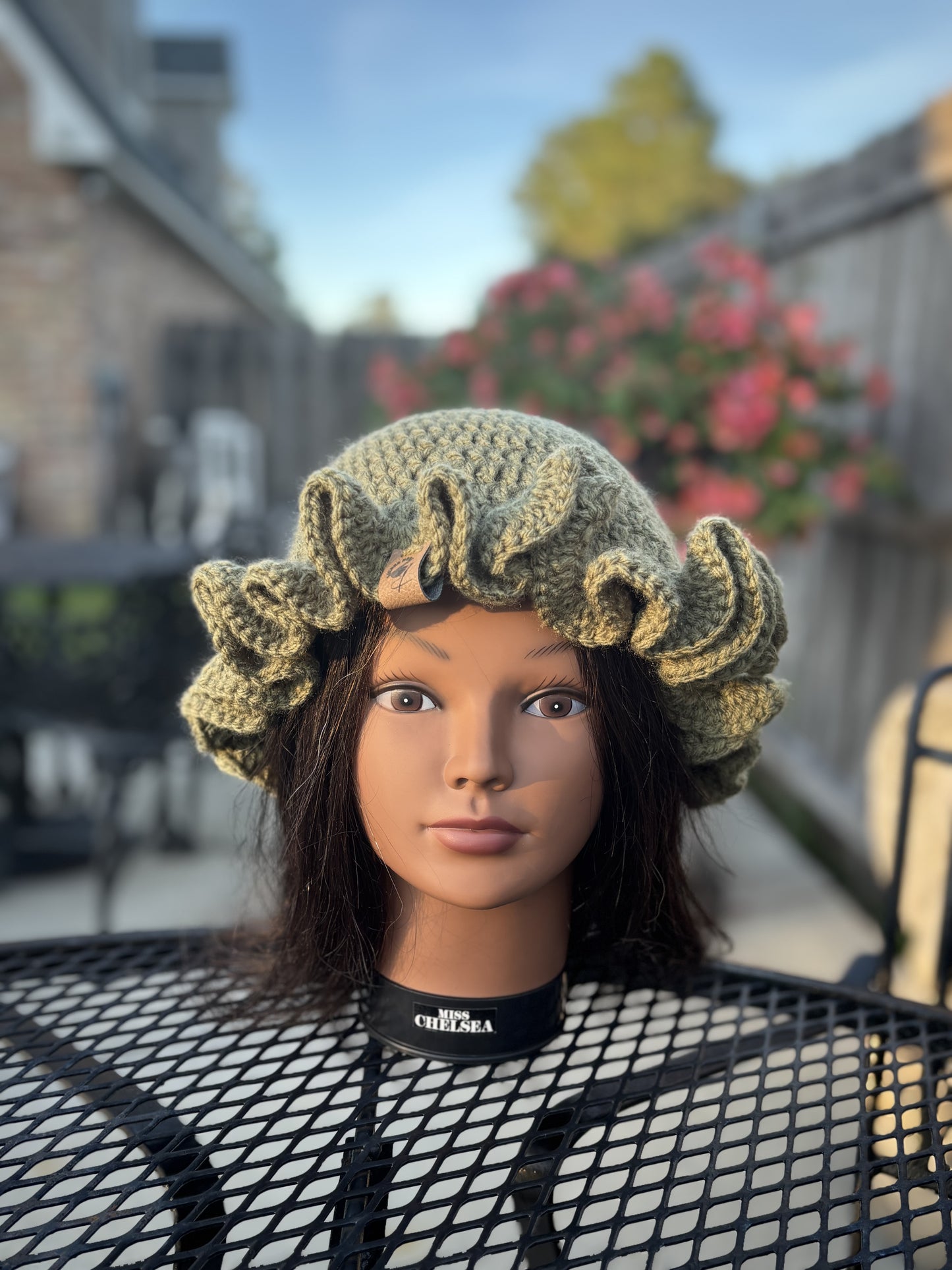 Green Ruffle Hat